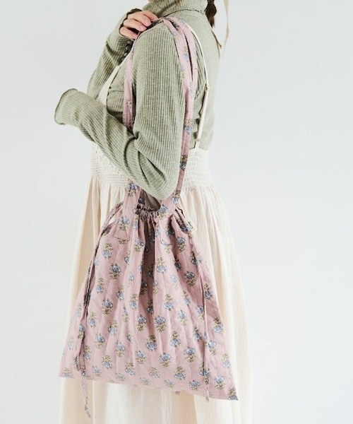 Crisp（クリスプ）の「フラワーキルティングトートバッグ[c3R3313]（トートバッグ・レディース・ブラウン/アイボリー/ピンク・FREE）」の3枚目の写真