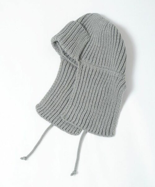 Crisp（クリスプ）の「ニットフライトハット[c3wg3312]（ニットキャップ/ビーニー・レディース・アイボリー/グレー・FREE）」の4枚目の写真