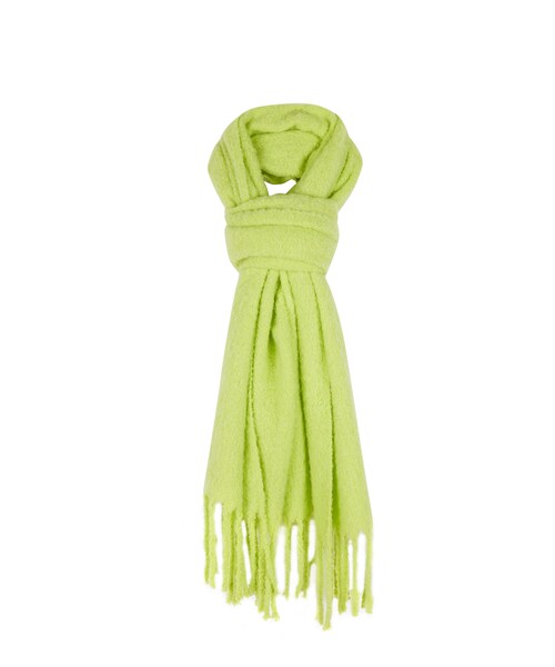 JNBY（ジェーエヌビーワイ）の「Solid-color Fringed Scarf（マフラー・レディース・ブラウン/ブルー/グリーン/グリーン系・ONE SIZE）」の2枚目の写真