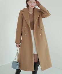 DHOLIC | ダブルボタンAラインロングコート(トレンチコート)