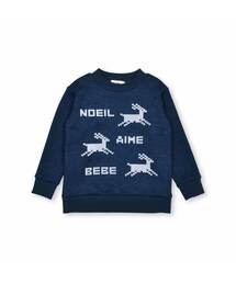 Noeil aime BeBe | ニット風裏起毛トナカイトレーナー(80~130cm)(スウェット)