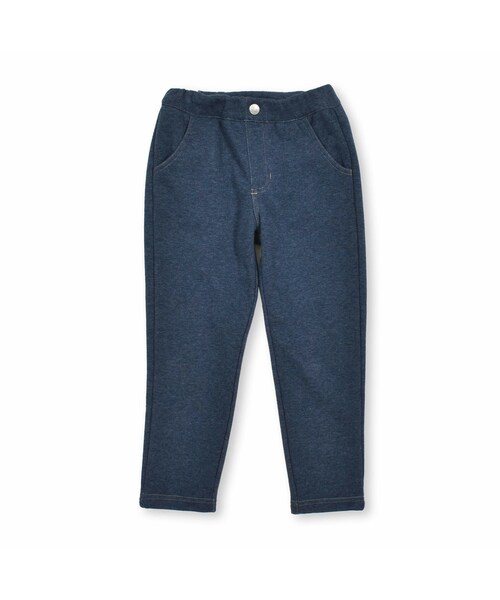 Noeil aime BeBe(ノイユエイムベベ)の「デニム風裏起毛スリムパンツ(80~130cm)(スウェットパンツ・キッズ・ブルー・110)」の1枚目の写真