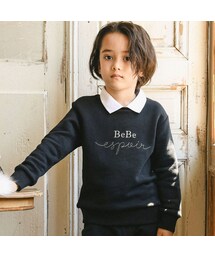 BeBe | ロゴ刺しゅう襟付きトレーナー(100~150cm)(ポロシャツ)