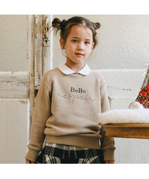 BeBe | ロゴ刺しゅう襟付きトレーナー(100~150cm)(ポロシャツ)