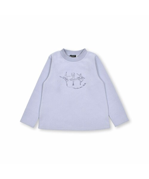 BeBe（ベベ）の「ブークレーフリースバレリーナ刺しゅうトレーナー(90~150cm)（スウェット・キッズ・ブルー/パープル・110）」の2枚目の写真