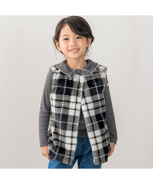 SLAP SLIP（スラップスリップ）の「肩リボンチェック柄ファー