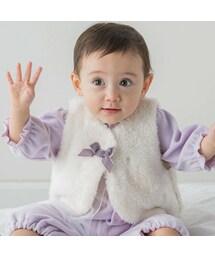 SLAP SLIP BABY | 【お揃い】お花刺しゅう柄ボアベストベビー(70~80cm)(その他ベビーウェア)