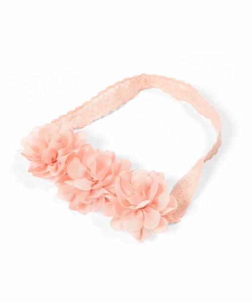 SLAP SLIP BABY（スラップスリップベビー）の「フワフワシフォンお花カチュームベビー(44~54cm)（その他ベビーウェア・キッズ・オレンジ/ホワイト/ピンク・ﾜﾝｻｲｽﾞ(44-54cm)）」の3枚目の写真