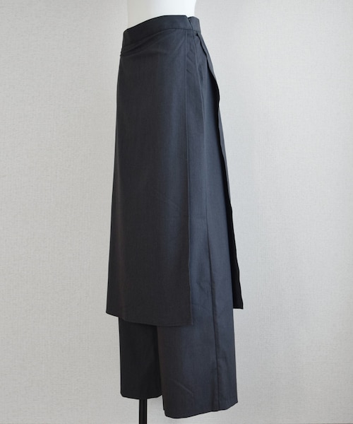 Marient(マリエント)の「サロンスカートPT(スラックス・レディース・グレー/ブラック・FREE)」の1枚目の写真