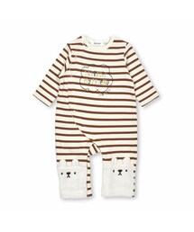 SLAP SLIP BABY | アニマルフェイスボーダー柄ロンパースベビー(60~80cm)(ロンパース)