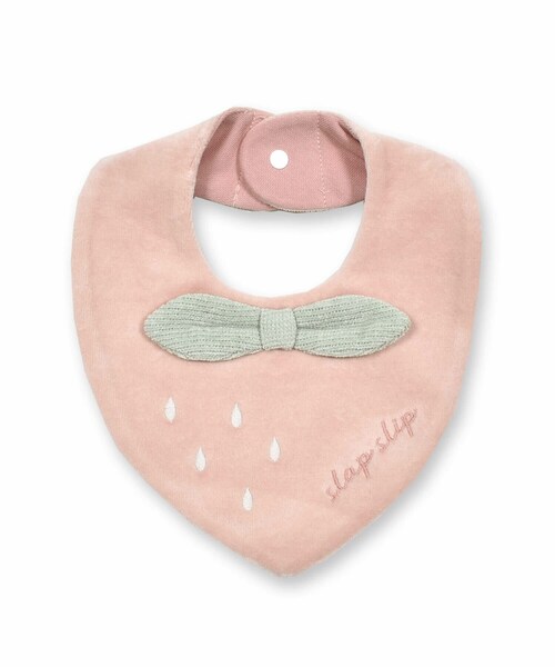 SLAP SLIP BABY（スラップスリップベビー）の「イチゴモチーフスタイベビー（スタイ/よだれかけ・キッズ・その他/ピンク・ワンサイズ）」の2枚目の写真