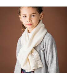 Tartine et Chocolat（タルティーヌエショコラ）の「【日本製】リボンニットマフラー（マフラー・キッズ）」
