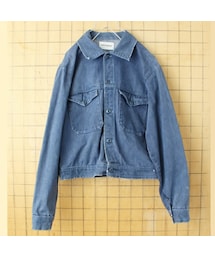 70s FARAH ポリエステルジャケット　デカ襟　ボックス　USA製 木更津 古着屋 Tsumiki」70s USA FARAH Poly Jacket（ファーラー