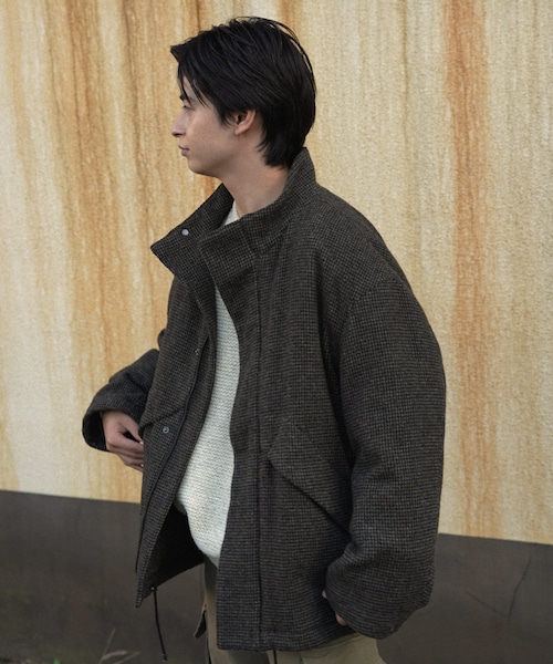 ジャケット・アウター shiun MILITARY STAND COLLAR BLOUSON shiun（シウン）の「MILITARY STAND COLLAR BLOUSON（ブルゾン）」 - WEAR