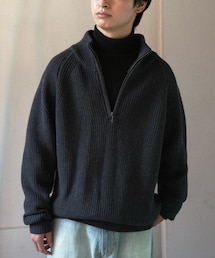 shiun | WOOL HALF ZIP KNIT(ニット/セーター)