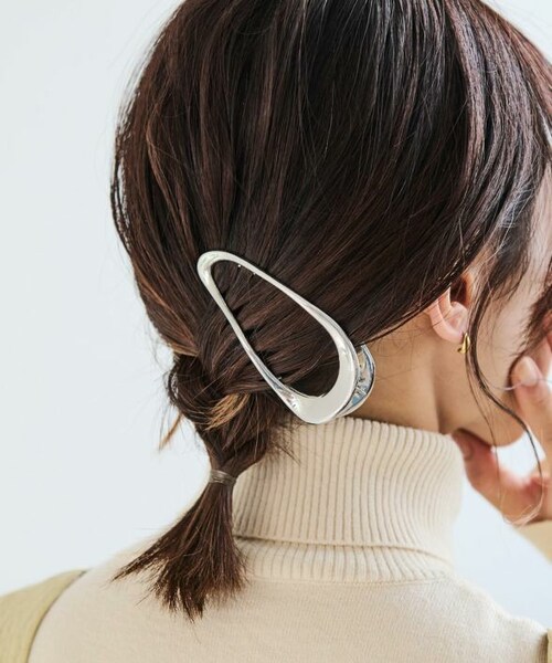 Crisp（クリスプ）の「メタルニュアンスバンスクリップ[c3R3317]（バレッタ/ヘアクリップ・レディース・ゴールド/シルバー・FREE）」の2枚目の写真