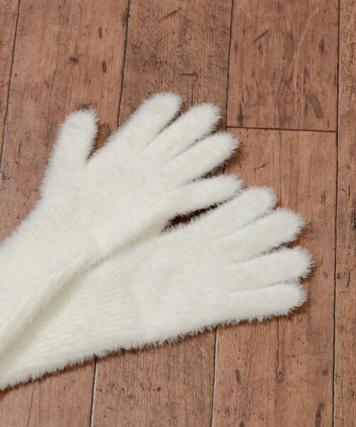SMELLY（スメリー）の「シャギーニットロンググローブ（ベルト・レディース・L.GRY/WHT/L.BLU・-）」の10枚目の写真