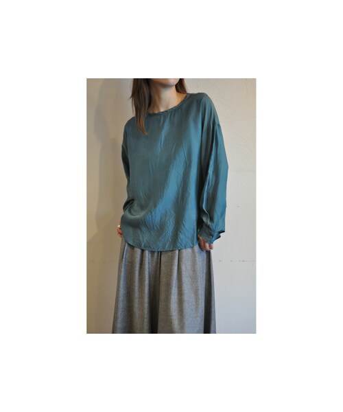hippiness（ヒッピネス）の「キュプラロングスリーブ（シャツ/ブラウス・レディース・イエロー/レッド/グリーン/パープル・one）」の2枚目の写真