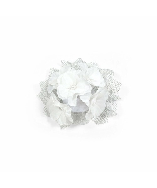 BeBe（ベベ）の「パール付きコサージュ（ブローチ/コサージュ・キッズ・パープル/ホワイト・Free）」の2枚目の写真