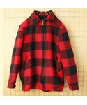 70s 80s USA製 Woolrich ウールリッチ バッファローチェック ウール