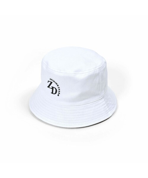 ZIDDY（ジディ）の「モノグラムヒョウ柄リバーシブルバケットハット（ハット・キッズ・ブラック/ホワイト・ﾜﾝｻｲｽﾞ）」の2枚目の写真