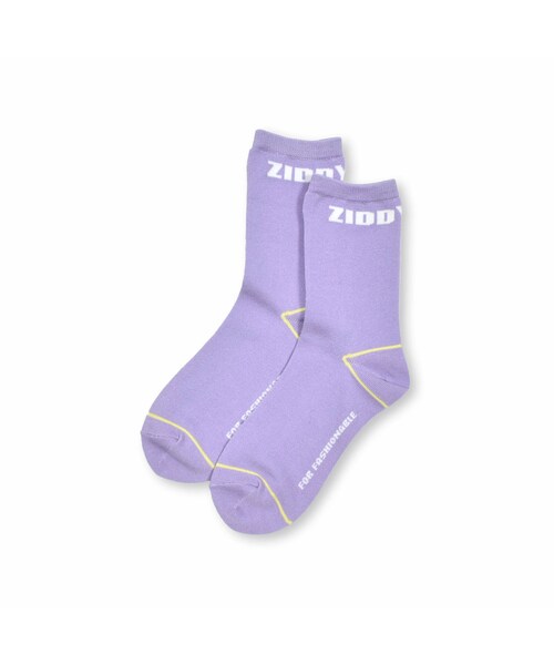 ZIDDY（ジディ）の「メロー刺しゅうロゴソックス(19~24cm)（ソックス/靴下・キッズ・グリーン/パープル・22-24cm）」の2枚目の写真