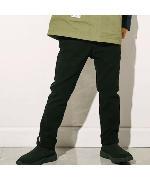 WASK(ワスク)の「ロゴ刺しゅうストレッチツイルパンツ(100~160cm)(その他パンツ・キッズ・ブルー/ブラック/グリーン・110)」の2枚目の写真