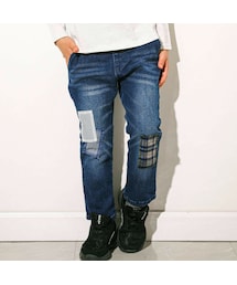 WASK | 異素材パッチワークデニムパンツ(100~160cm)(デニムパンツ)