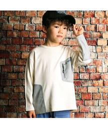 WASK | ファスナー付きナイロンツイルポケットTシャツ(100~160cm)(Tシャツ/カットソー)