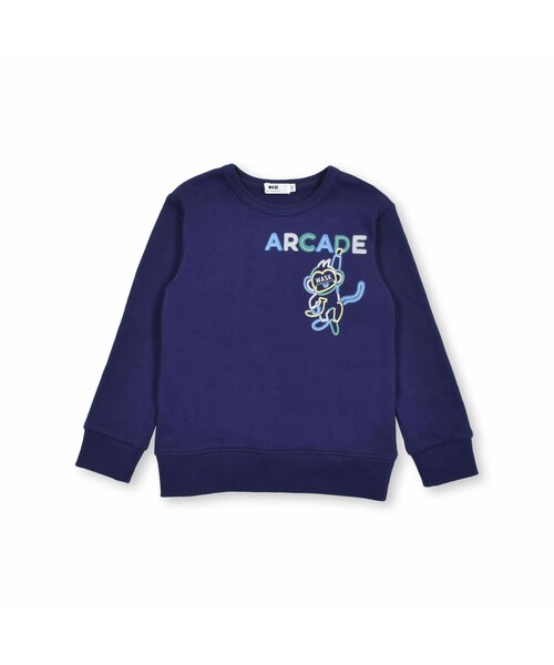 WASK(ワスク)の「WASKサルネオントレーナー(100~160cm)(スウェット・キッズ・レッド/ブルー・110)」の2枚目の写真