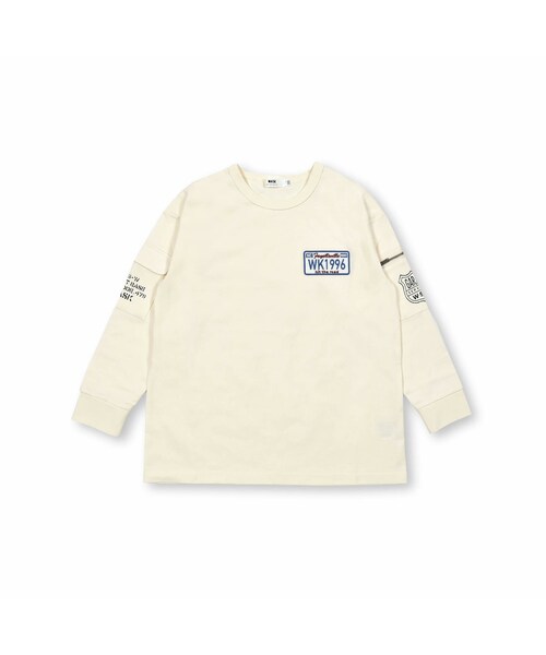 WASK(ワスク)の「袖ポケットTシャツ(100~160cm)(Tシャツ/カットソー・キッズ・ブラック/ホワイト・110)」の2枚目の写真