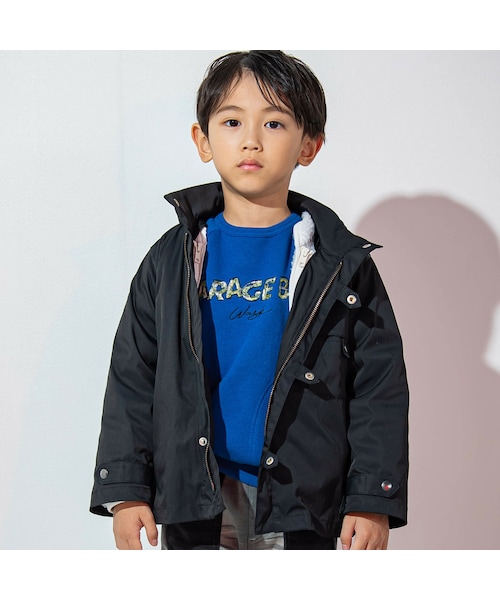 WASK（ワスク）の「3WAYインナーボアジャケット(100～160cm)（ミリタリージャケット・キッズ・グリーン/ブラック・110）」の2枚目の写真