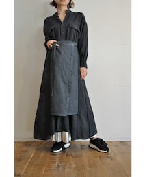 RehersalL | シルクドッキングシャツワンピース(シャツワンピース)