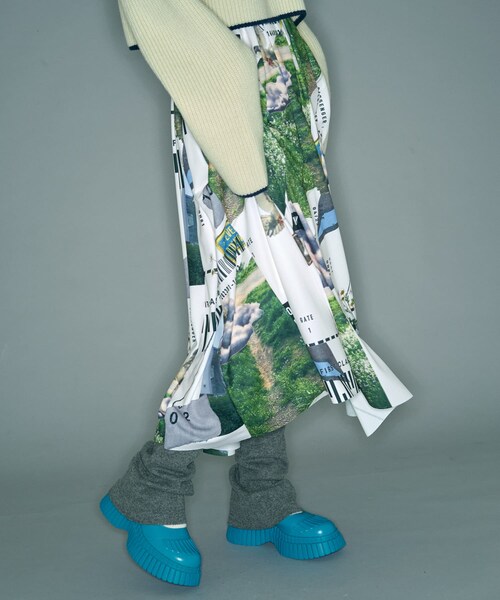 THE GOODLAND MARKET（ザグッドランドマーケット）の「old honey　61℃skirt（スカート・レディース・white/yellow・one）」の5枚目の写真