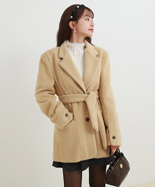 シェリエshellerドットシャツオールインワン