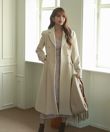 DHOLIC（ディーホリック）の「キルト裏地カラーAラインロングコート