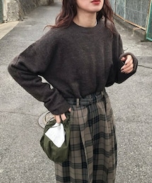 L.H.P | ショートモヘアクルーネックニット(ニット/セーター)