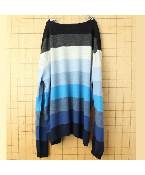 FRENCH LACOSTE（フレンチラコステ）の「ビッグサイズ フレンチ ラコステ LACOSTE ウール ニット セーター クルーネック ネイビー ブルー メンズ2XL相当 ヨーロッパ古着（ニット/セーター・レディース・ブルー・2XL）」の4枚目の写真