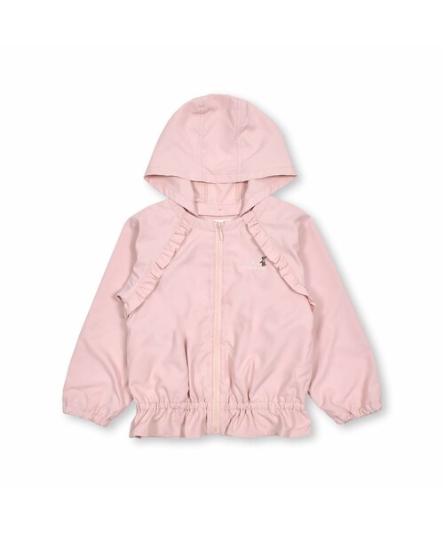 Noeil aime BeBe(ノイユエイムベベ)の「【撥水加工】タフタラグランバルーンジャケット(90~130cm)(ナイロンジャケット・キッズ・グリーン/ピンク・110)」の2枚目の写真