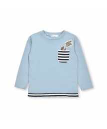 Noeil aime BeBe | 天竺ボーダー重ね着風Tシャツ(80~130cm)(Tシャツ/カットソー)