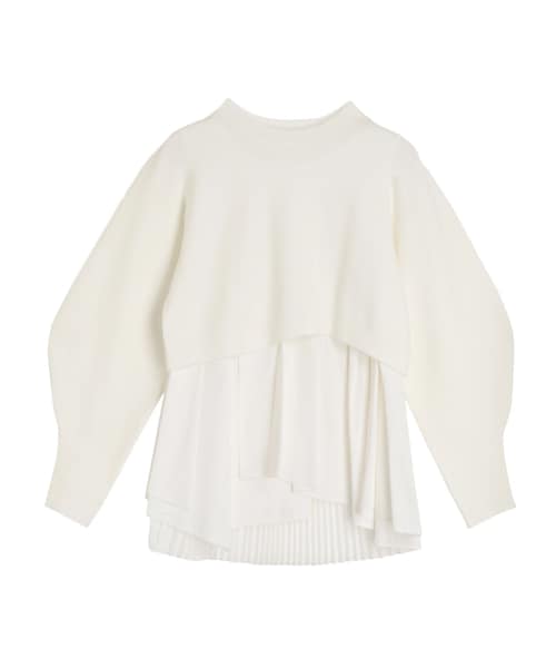 ELENDEEK（エレンディーク）の「BACK PLEATS LAYERED KT（ニット