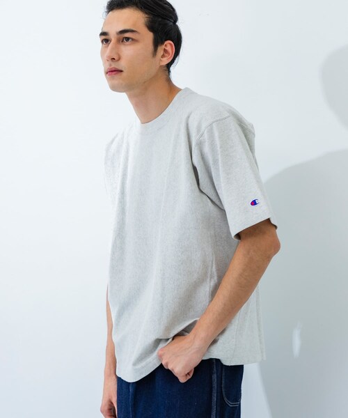 URBAN RESEARCH（アーバンリサーチ）の「『別注』Champion×UR　USA Fit Short-Sleeve T-shirts（Tシャツ/カットソー・メンズ・OATMEAL/WHITE/BLACK/NAVY/BLUE/RED・M/L/XL）」の19枚目の写真