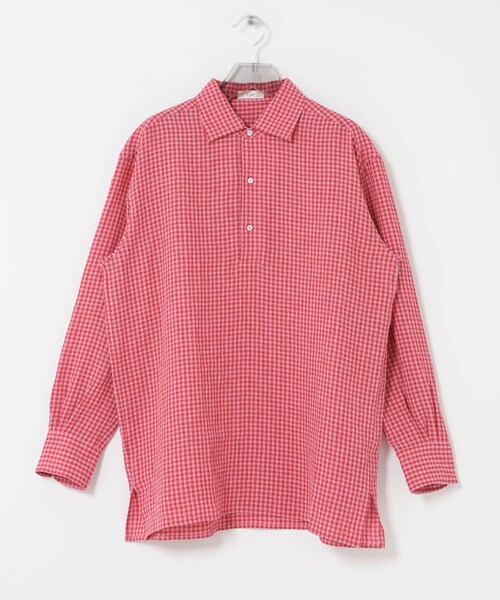 URBAN RESEARCH（アーバンリサーチ）の「『別注』Cale×URBAN RESEARCH　ギンガムチェックシャツ（シャツ/ブラウス・メンズ・PINK×RED・3/4）」の10枚目の写真