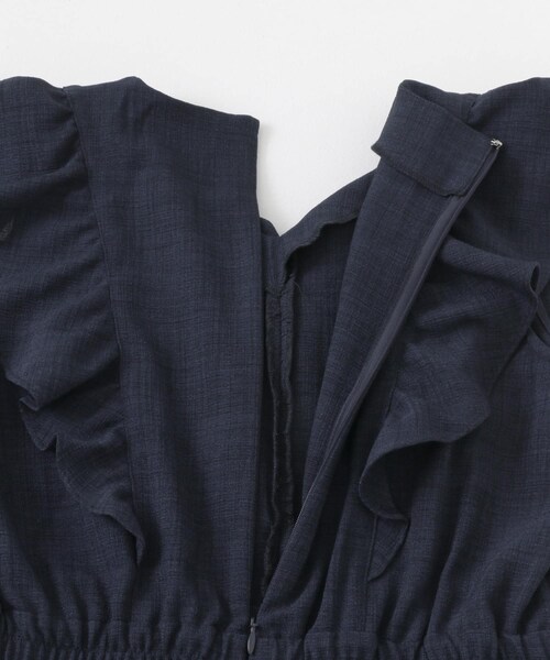 SENSE OF PLACE by URBAN RESEARCH（センスオブプレイスバイアーバンリサーチ）の「フリルスリーブオールインワン（サロペット/オーバーオール・レディース・IVORY/NAVY/CHARCOAL・S/M）」の13枚目の写真