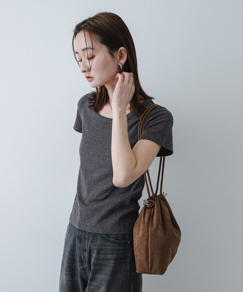 SENSE OF PLACE by URBAN RESEARCH（センスオブプレイスバイアーバンリサーチ）の「マチツキキンチャクバッグ（ハンドバッグ・レディース・BROWN/BEIGE/L.PINK・One）」の6枚目の写真