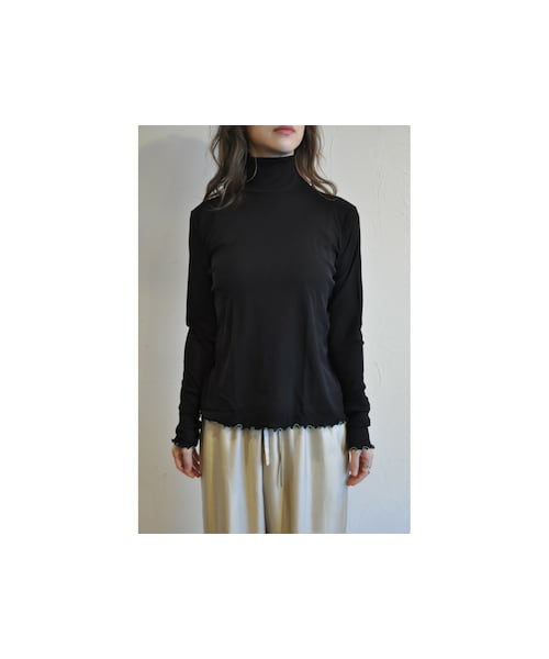 RehersalL（リハーズオール）の「トリミングシアーロンT（Tシャツ/カットソー・レディース・ゴールド/ブラック/グリーン・one）」の2枚目の写真