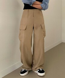 DHOLIC | 2TYPEモダンカーゴピンタックスラックス(カーゴパンツ)