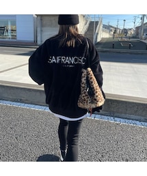 前後ロゴボアビッグスウェット(ブラック)