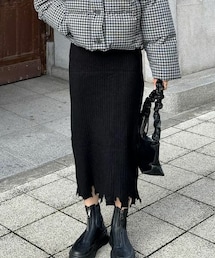 DHOLIC（ディーホリック）の「ダメージニットスカート（スカート・レディース）」