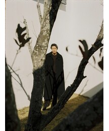 LIDNM（リドム）の「SILK DENIM MORTORCYCLE COAT（ステンカラー